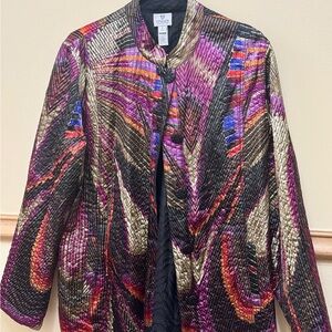 Chico's Multicolor Abstract Blazer